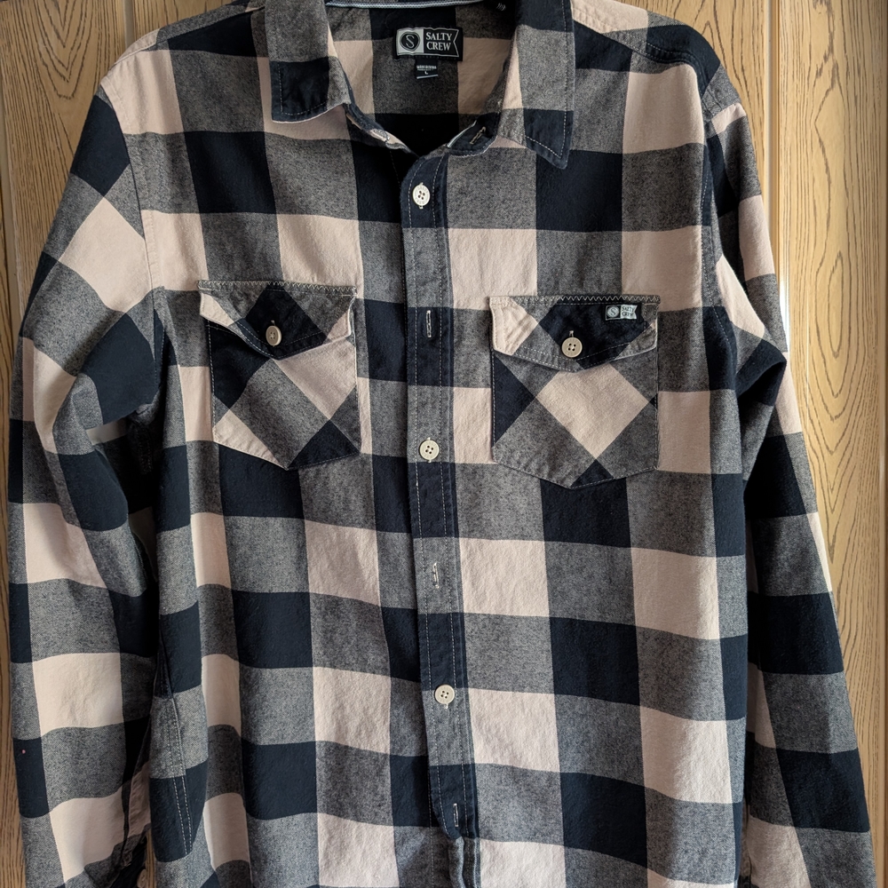 Young Men's Salty Crew Flannel Shirt Size Large